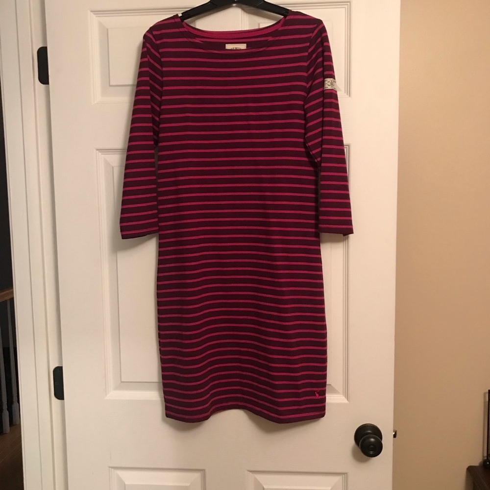 Joules. 3/4 sleeve shirt dress.